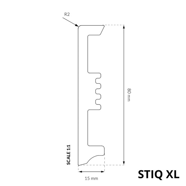 RODAPIE ARBITON STIQ XL WOOD 8CM 3 RODAPIE ARBITON STIQ XL WOOD 8CM**